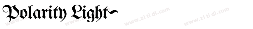 Polarity Light字体转换